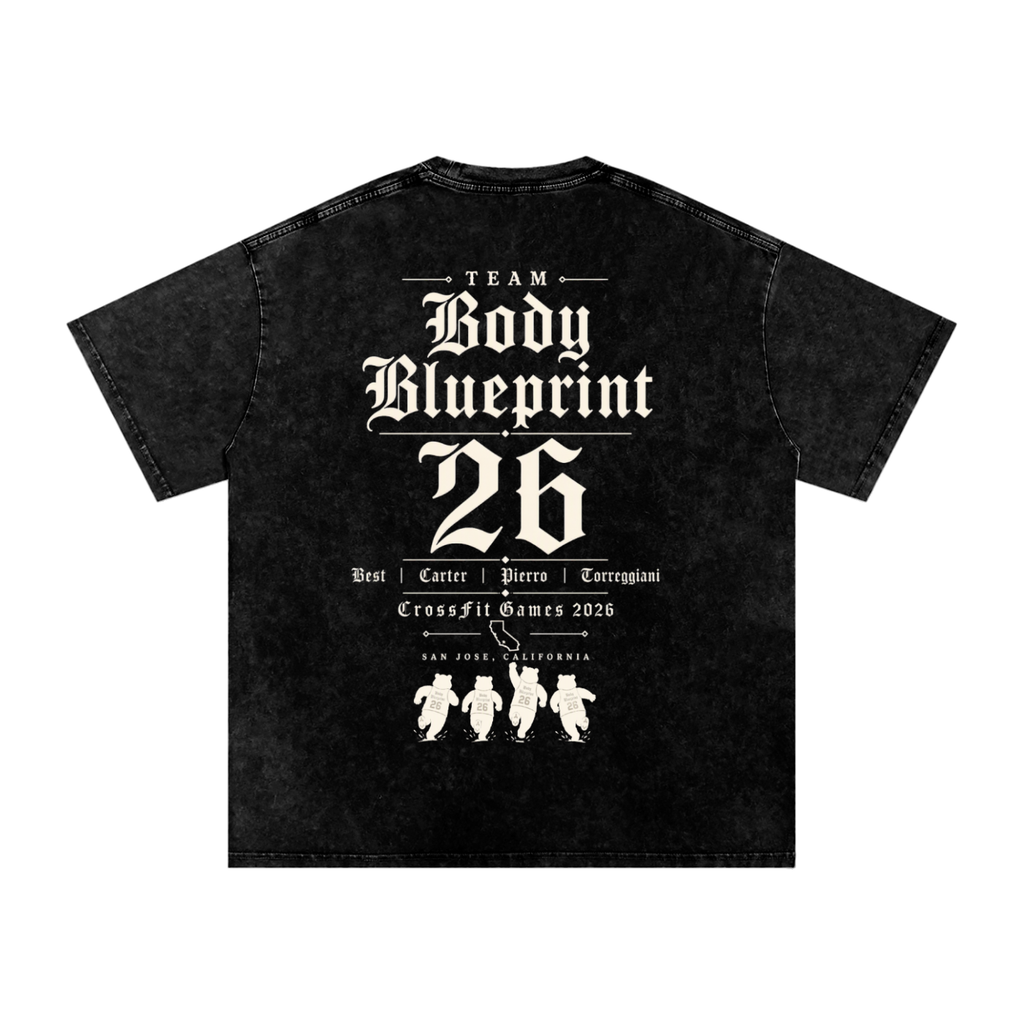 Snow Washed Oversized Cotton T-Shirt